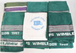 1985-1995 Wimbledon Lawn Tennis Towels, 7 dated 1985, 86, 87 x2, 88, 89, 95, plus a challenge