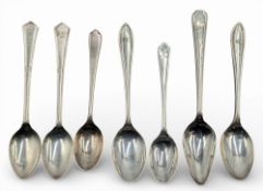 6x Various period silver hallmarked Golf Teaspoons - to include BGC 1966 & 1987, WGC, HGC, and one