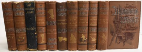 Badminton Library Books to include: Mountaineering 1892, Shooting 1889, Athletics and Football 1889,
