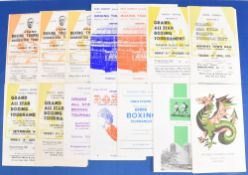 Boxing Programmes 1966-1983 to include three Shoreditch Town Hall programmes 1966-1971, two 1974