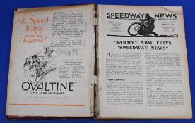 Pre-War Bound Volume of Speedway News magazine for 1936 Season - Volume 9 No 1-28 - Binder appears