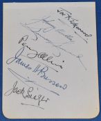 Pre WW2 Golfing signatures to include Joe Kirkwood, Johnny Bulla, Sam Snead, Percy Alliss, James H
