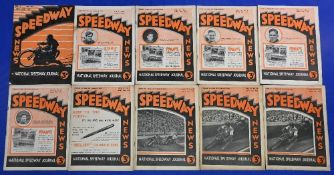 Pre-War Speedway News magazines onwards to include 1934 x1 1935 x1 1936 x4 1939 x4 (10) Fair-Good