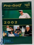 2002 Pro Golf European multi signed Tour Media Guide with 86 signatures throughout - from Fredrick