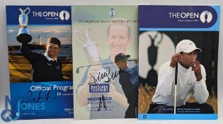 2002-2009 3x The Open signed golf programmes, 2002, 2006, 2009, to include signatures of Ernie