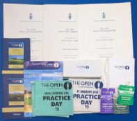 1993-2007 The Open Collectables: Paperwork, Passes, Armbands, official staff and players issued
