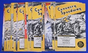 Coventry speedway programmes from the forties and fifties to include 1940s x2 and 1950s x22 (24)