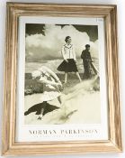 Golf Poster - Norman Parkinson 'Le Golf 1939 - Le Touquet' depicts lady golfer in bunker - framed