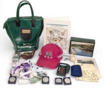 Golf Collectables: a mixed collection with noted examples of Norman Von Nida golf ball bag by