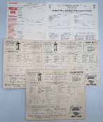 1934 Essex v Nottingham Cricket Score cards, 13th,14th, and 15th June featuring Larwood Bodyline