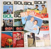 Three full years of the Golf Monthly magazines from 1962, 1969 & 1974, generally in good condition