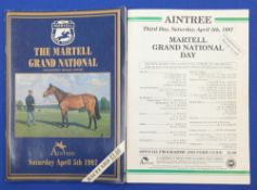 1997 Steeplechase Grand National Racecard signed by all the jockeys plus third day supplement also