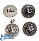 Four Period Ladies Golf Union Fobs Badges, 3 are enamelled on silver one base metal (4)