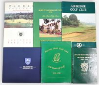 Golf History and Centenary paperback Books to include Ashridge Golf Club 1932-1982, John O'Gaunt