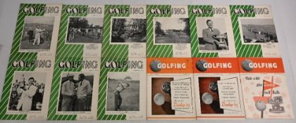 Golfing Magazine 1954 - A full year of the monthly magazine in generally good condition with some