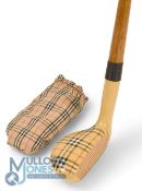 Burberrys of London contemporary laminate mallet head putter decorated to the crown with the