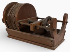 Large wooden floor standing Club, Lawn Tennis Racket Press to hold 16 lawn tennis rackets circa