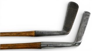 2x Interesting Golf clubs incl a Rivers Zamba approach putter with elongated rectangular head t/w