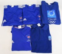 Athens 2004 Paralympic Games clothing to include: two blue T-Shirts size 50/52 and 46/48, blue