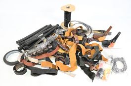 Golf Club Makers Restorer, Thread Grips, with leather and nylon used and a few new, two Harry Busson