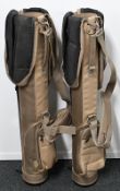 2x Silver Line lightweight Golf Carry Bags with stands, rigid construction, divider internally, with