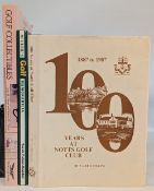 3x Golf Books: 100 Years of Notts Golf Club Valerie Collins 1887-1987, Millers Golf Memorabilia S