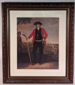 Colour Print of William Inglis (1712-1792) Captain of The Honourable Company of Edinburgh