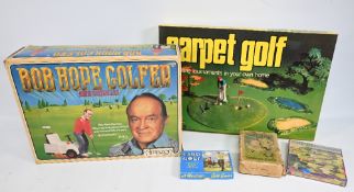 Collectable Golf Games: a good collection to include Carpet Golf by Turner Research, Bob Hope Golfer