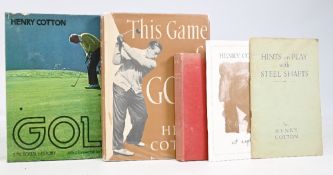 Henry Cotton Golf Books and Publications: to include one good, signed with dedication, Golf -
