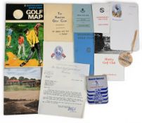 Golf Ephemera: mixed lot to include 1992 competitor 121st Open Golf Tournament Muirfield, letter