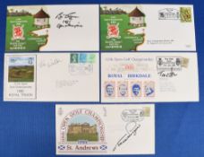 Golf Open Championship signed and unsigned FDC's 1981-1984 - 1981 One unsigned and one signed by