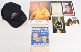 Signed memorabilia and programme to include a Ford Racing Cap signed by Colin McRae and Nicky Grist,