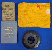Golf Collectibles: Formby Golf Club fixture and members list 1963, Bobby Jones 11a flicker book (