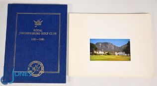 2x South African Golf Club Histories to include: Royal Johannesburg Golf Club 1890-1990 Hal Snow and