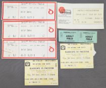 Mixed Sports Tickets: 1996 x3 Cardiff games 1988 Manchester v Middlesbrough, 2010 Blackcaps v