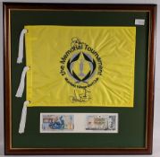 Jack Nicklaus The Memorial Tournament signed pin flag Muirfield Village Golf Club