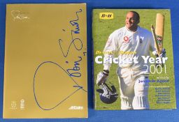 2x multi signed Cricket publications to include the Robin Smith 2003 Testimonial year programme