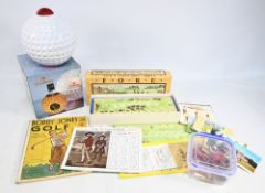 Golf Collectables: to include an old St Andrews golf ball ice bucket, 'Fore' the golf game, old