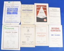 Boxing programmes from the forties to include 1943 Tournament at Willenhall (poor), 1944