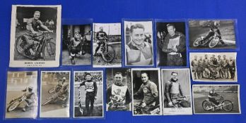 Speedway Riders photos and postcards from the fifties and sixties including Arthur Atkinson Boris