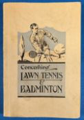 c1930 Birmal Aluminium Casting Book Concerning Lawn Tennis and Badminton 129-page softback book with