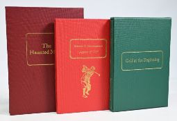 3x Golf limited edition books in slipcases to include The Haunted Major Robert Marshall's