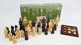 History of Golf Chess Set, rare SAC made in UK, a complete set of loose resin pieces all good