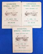 1950-1952 Steeplechase Grand National Racecards 4th day, 7th April 1951, 5th April 1952, in good