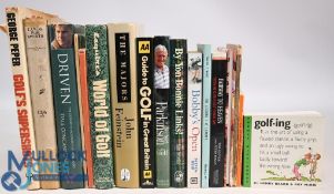 17x assorted Golf themed books and publications to include: Golf's Supershots 1982 George Peper,