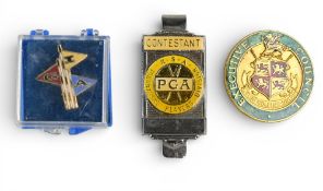 Vintage PGA Contestant Enamel Money Clip: Golf Association enamel badge and Welsh Golf Union