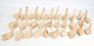 29x Persimmon Golf Club wood head blanks, assorted sizes and makers, some started (box of)