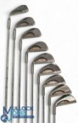 Scarce Ping Karsten II left hand Golf Irons (9) features 3 - SW, heel-toe Balance, 17-4ph marked,