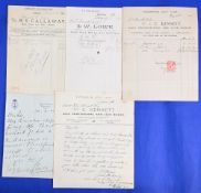 Antique Golf Club Maker, Letterheads and Golf Club Letters: C Kenney 1915-16 Faversham club makers