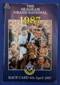 1987 Steeplechase Grand National Racecard signed by 35 out of 40 jockeys